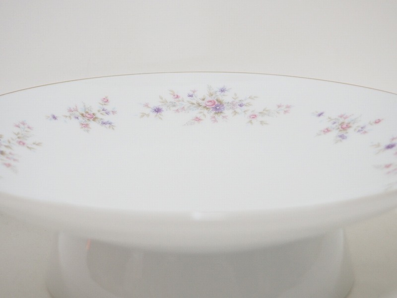 B0081 Noritake かおり コンポート ☆ 直径24㎝ 皿 大皿 盛り皿 盛皿 高台皿 盛器 盛り器 鉢 菓子器 ノリタケ 則武 レトロ 欠け割れ無し_画像9