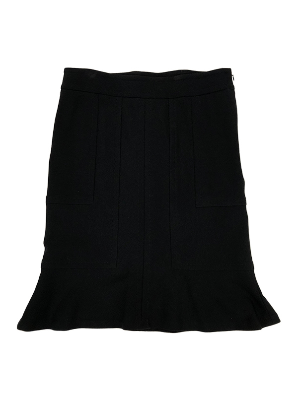 DKNY ダナキャラン ニューヨーク Donna Karan ウールストレッチ マーメイド スカート ブラック 4 黒 new york_画像1