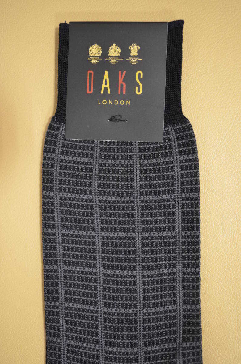 新品　未使用　タグ付き 男性　DAKS　LONDON　　ダックスロンドン　綿混ソックス　　日本製　　送料無料_画像3