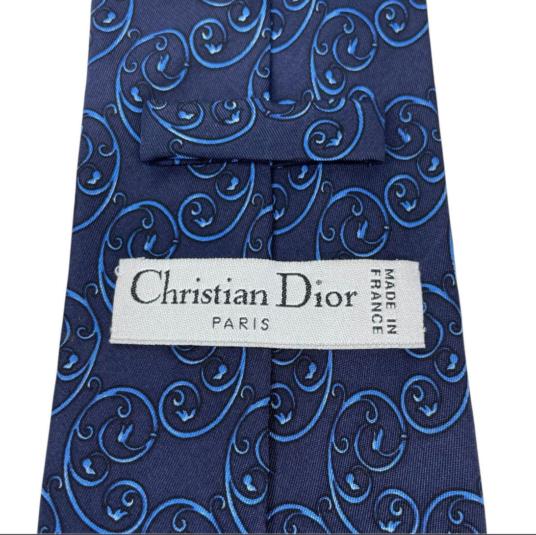 Christian Dior DIOR ディオール ネクタイ ブルー 青 ネイビー Christian Dior DIOR ディオール ネクタイ ブルー 青 ネイビー