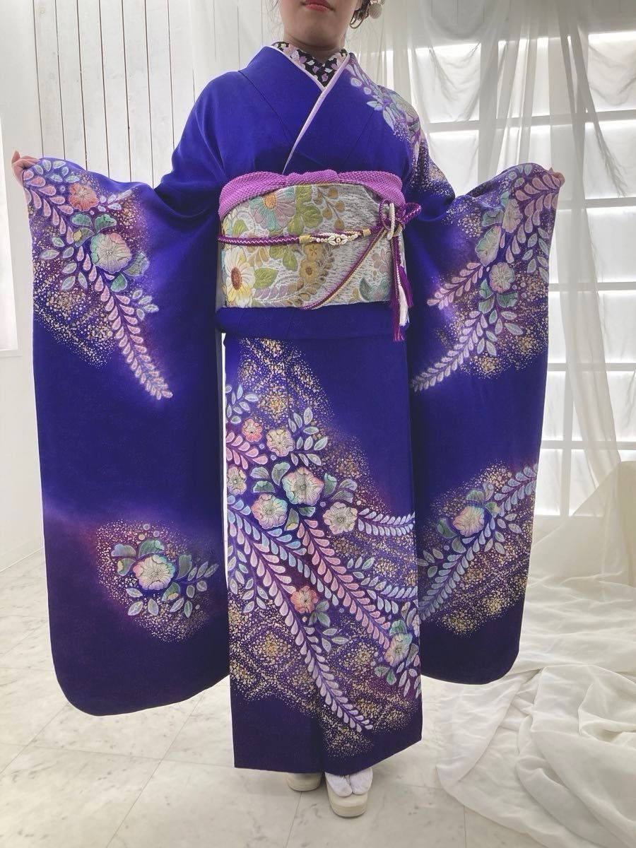 振袖フルセット 辻が花 ブルー系 銀通し 作家物|Yahoo!フリマ 振袖フルセット 辻が花 ブルー系 銀通し 作家物|Yahoo!フリマ