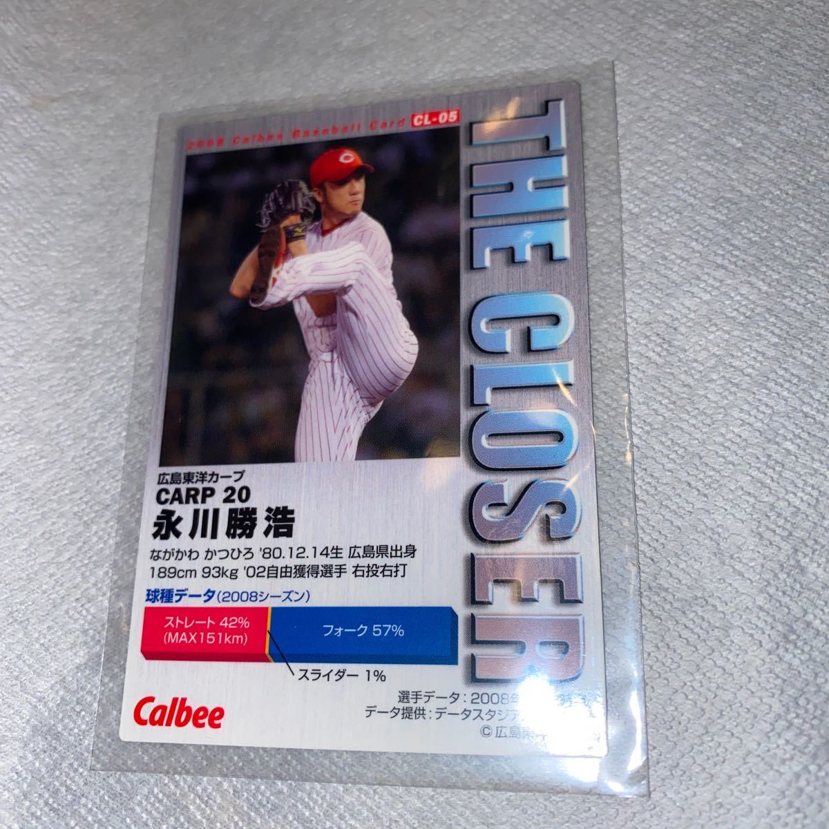  Calbee Professional Baseball chip s Hiroshima carp . river .. mail order limitation online limitation card 2008 year The closer 