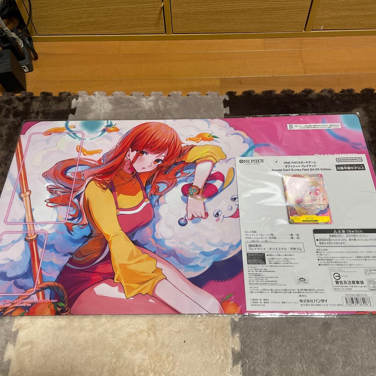 即日発送 ナミプレイマット プロモゼウス バンダイtcgフェス限定 即日発送 ナミプレイマット プロモゼウス バンダイtcgフェス限定