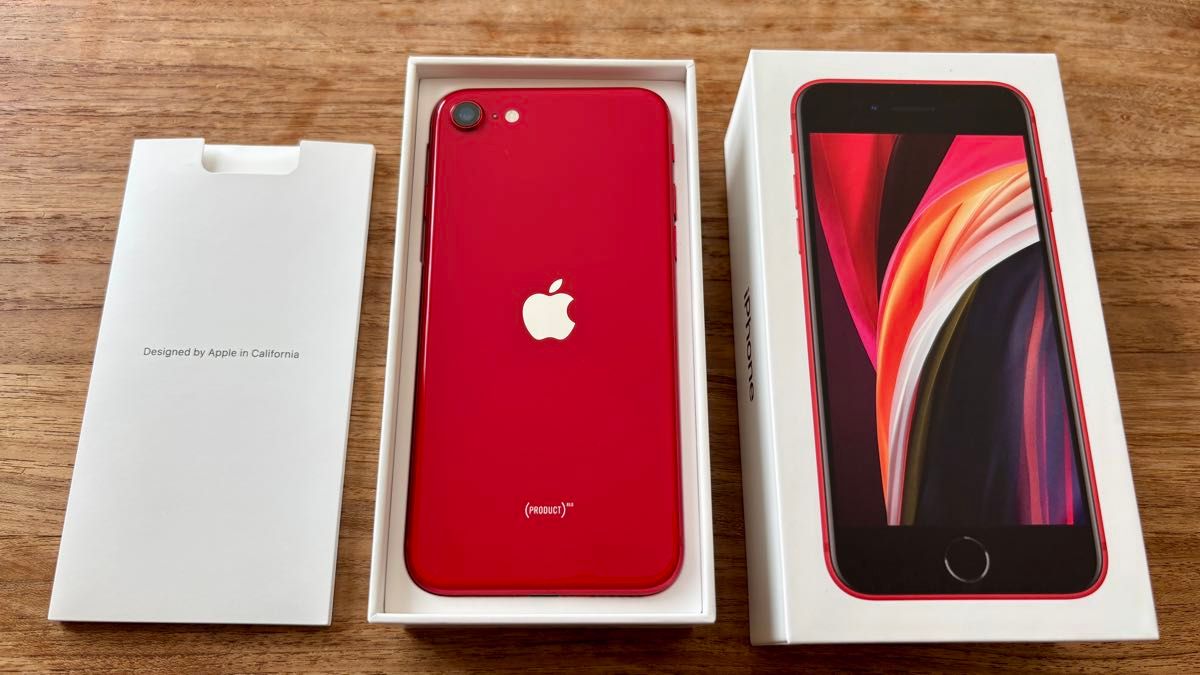 箱付き・美品】Apple iPhone SE2 SIMフリー 64GB RED MX9U2J/A 箱付き・美品】Apple iPhone SE2 SIMフリー 64GB RED MX9U2J/A