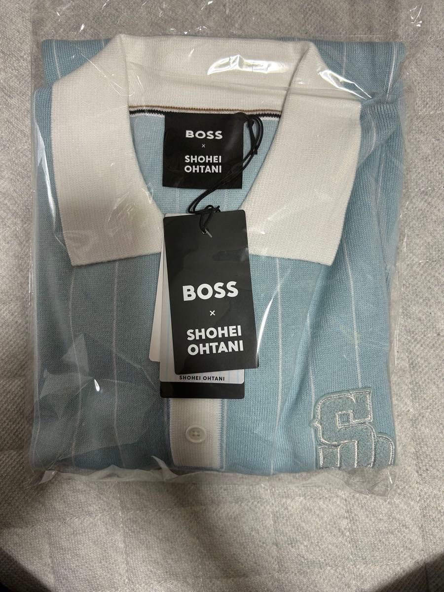 HUGO BOSSヒューゴボス 大谷翔平 ニット 半袖ポロシャツ sizeXL HUGO BOSSヒューゴボス 大谷翔平 ニット 半袖ポロシャツ sizeXL