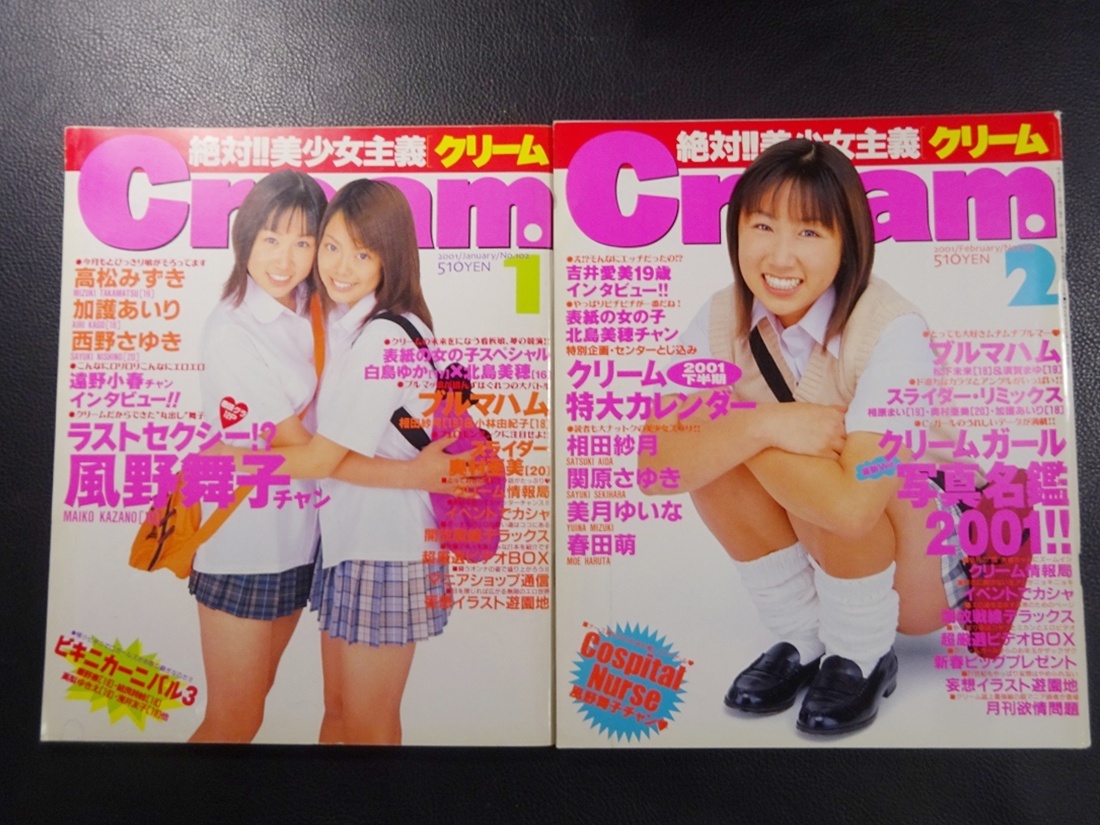 6□月刊クリーム 2001年 1月号~12月号揃い 12冊 セット Cream 6□月刊クリーム 2001年 1月号~12月号揃い 12冊 セット Cream