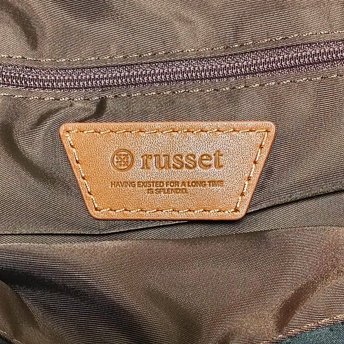 極美品】ラシット russet トートバッグ ショルダー 2way ポーチ 極美品】ラシット russet トートバッグ ショルダー 2way ポーチ