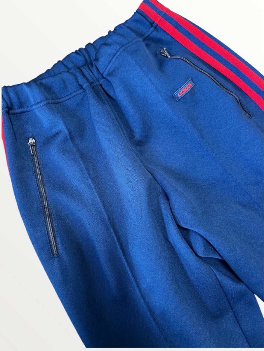 人気海外ブランドアイテム|ファッション通販 adidas アディダス デサント製 ジャージ下 紺×赤 S 80's ボトムス