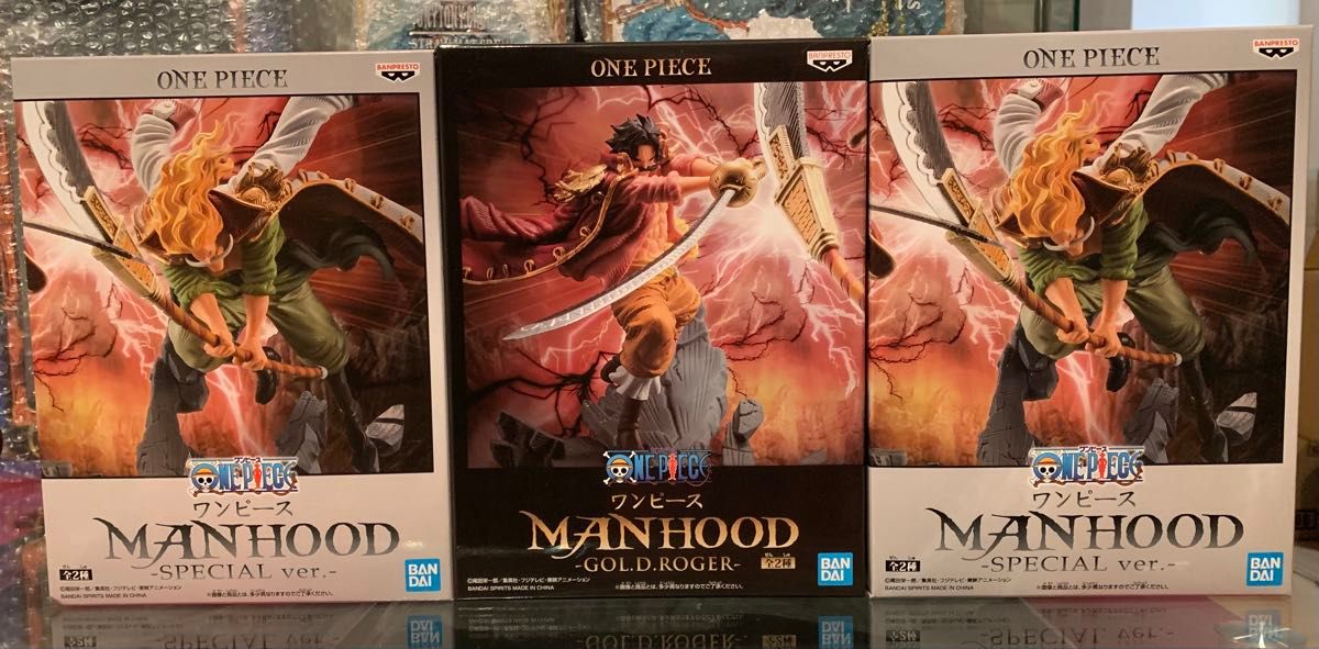 ワンピース フィギュアMANHOOD ロジャー 白ひげ(初期)