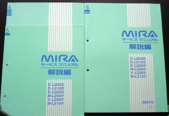 MIRA E-L/200S,210S,220S M-L/200V,210V V-L200V manual + supplement version 