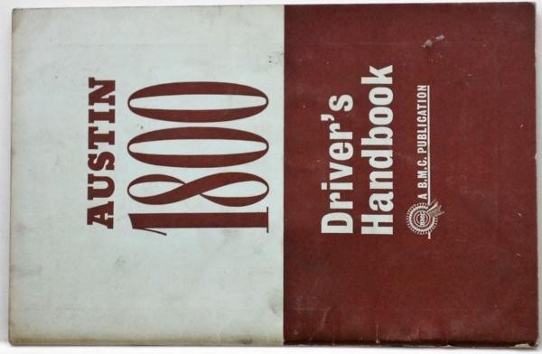 Austin Morris 1800 Driver S Handbook 英語版 正規取扱店 1800