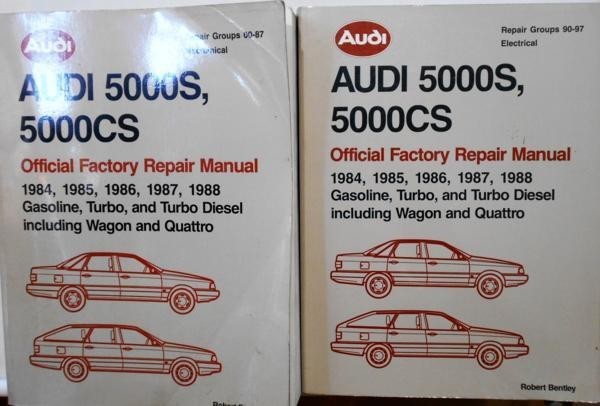 Audi 5000S, 5000CS '1984-1988 Официальное руководство по ремонту фабрики Vol.1-2