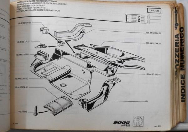 A/ROMEO 2000/GT VELOCE SPIDER VELOCE SPARE PARTS CATALGUE