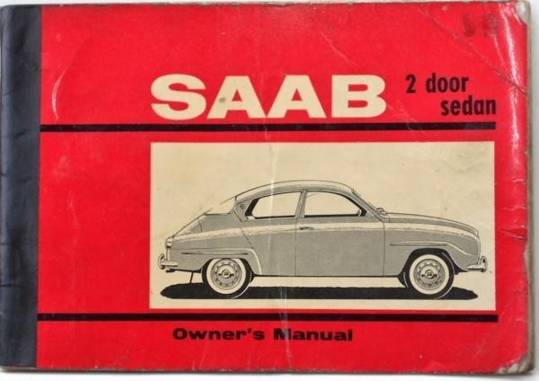 SAAB 2 DOOR SEDAN 1964 OWNERS MANUAL English version 