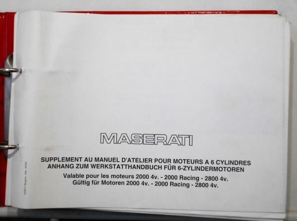 MASERATI 6 CYLINDER 2.0,2.5.2.8/L SERVICE MANUAL_画像2