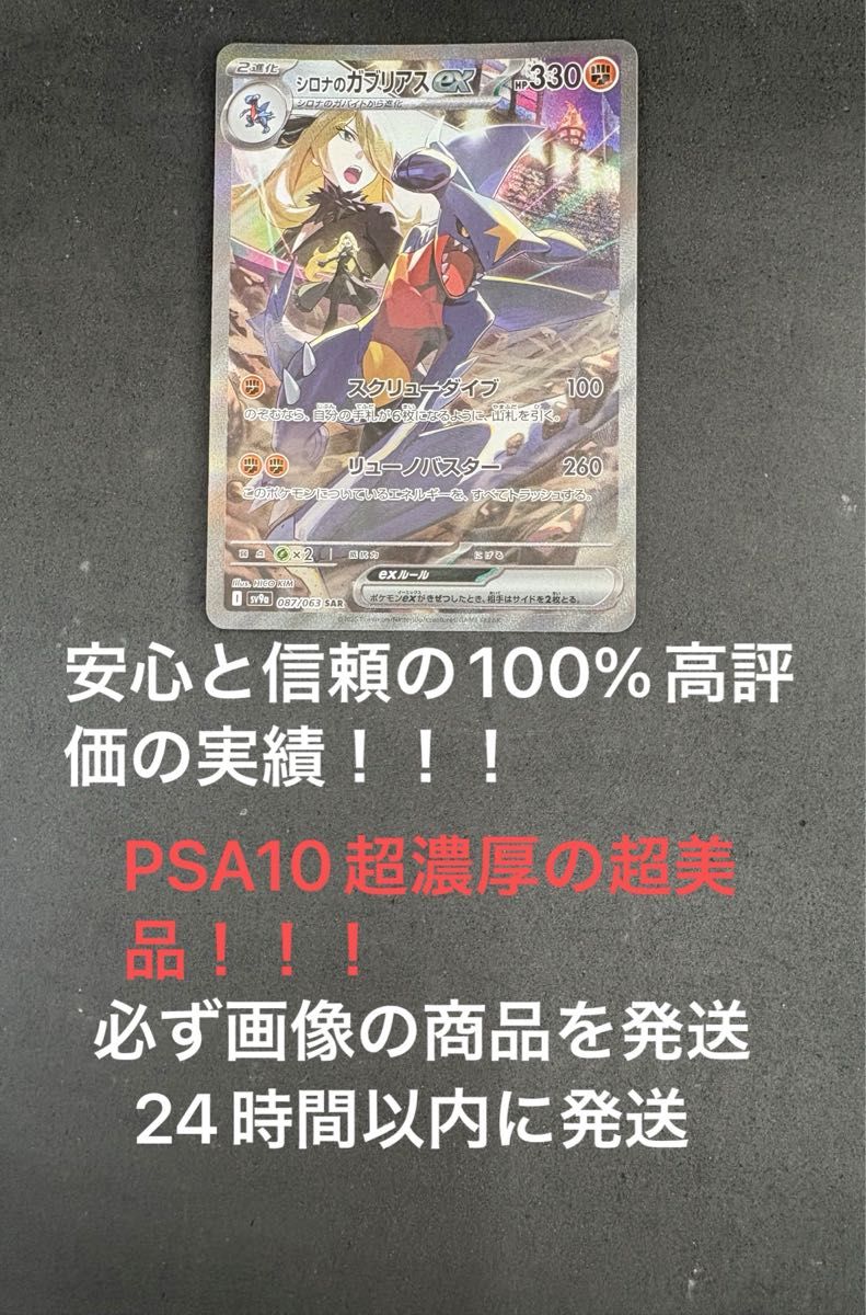 ポケモンカード シロナのガブリアスex SAR PSA10濃厚の超美品 ポケモンカード シロナのガブリアスex SAR PSA10濃厚の超美品