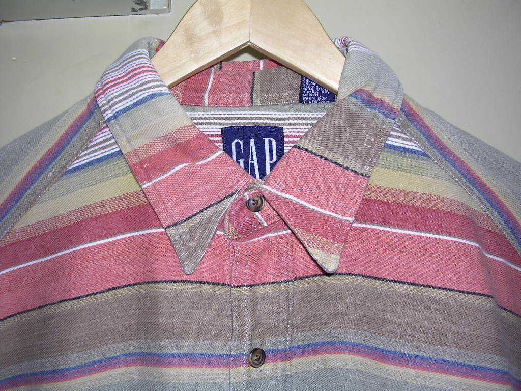 90s オールドギャップ OLD GAP セラペ柄 長袖コットンネルシャツ L vintage_画像2