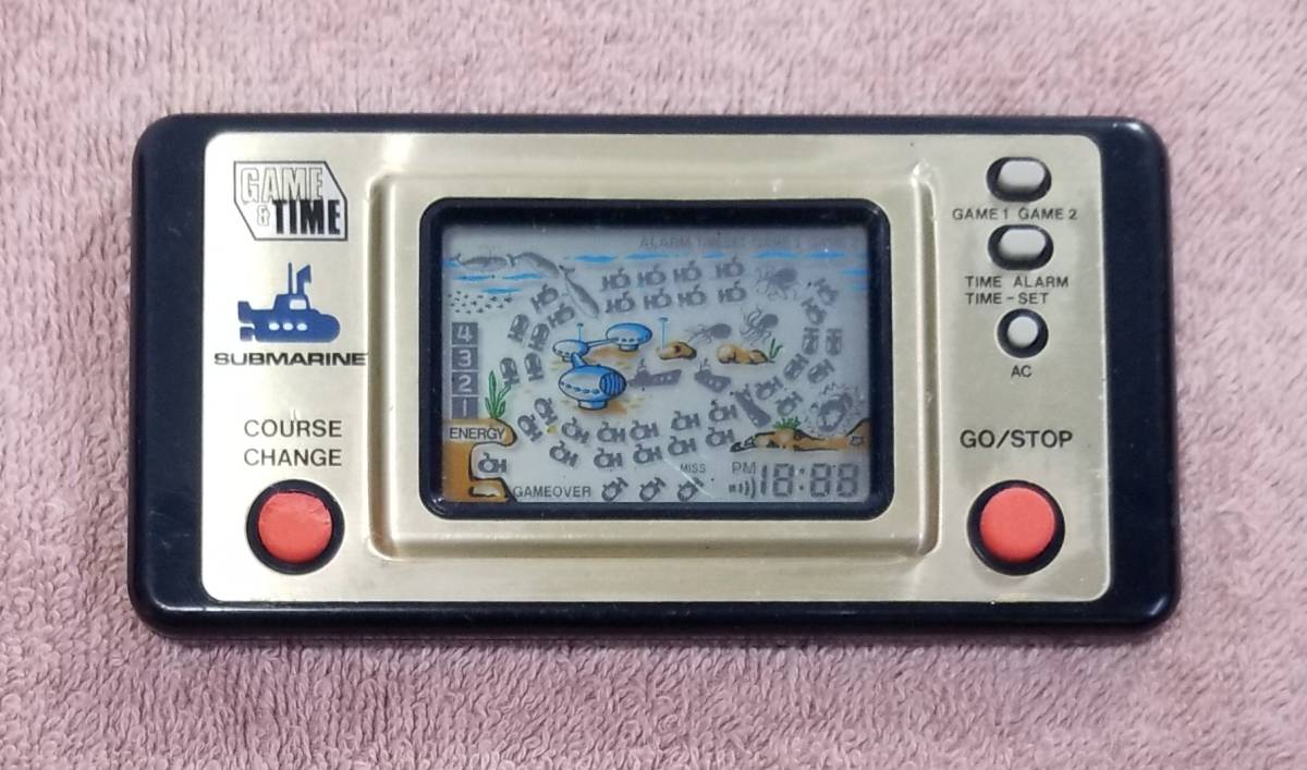 ゲームウォッチ サブマリン SUBMARINE GAME&TIME 中古_画像1