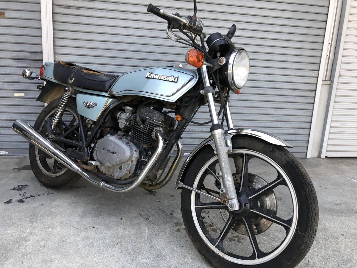 ヤフオク 希少 書類 鍵付き Z250ft レストアベース車