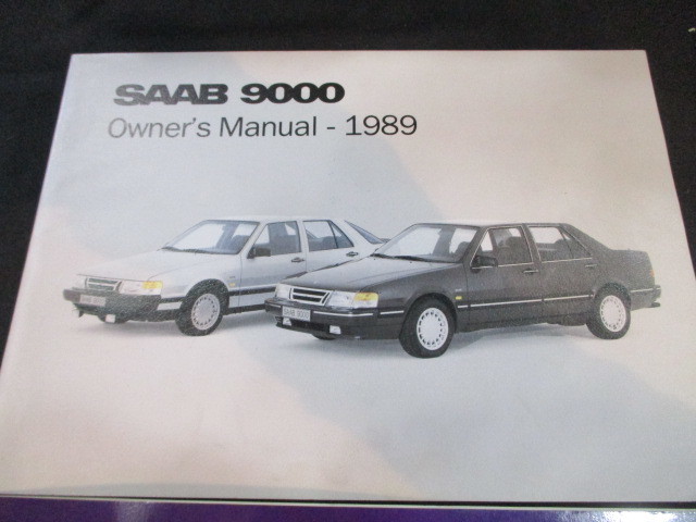 # Saab 9000 инструкция по эксплуатации б/у 1989 год SAAB Seibu автомобиль CB20 снятие деталей есть записи об обслуживании сервис Note техническое обслуживание блокнот руководство пользователя #