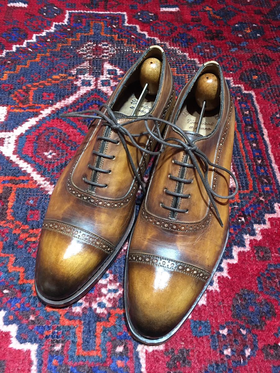 MECCARIELLO LEATHER QUARTER BLOGUE SHOES MADE IN ITALY/メッカリ