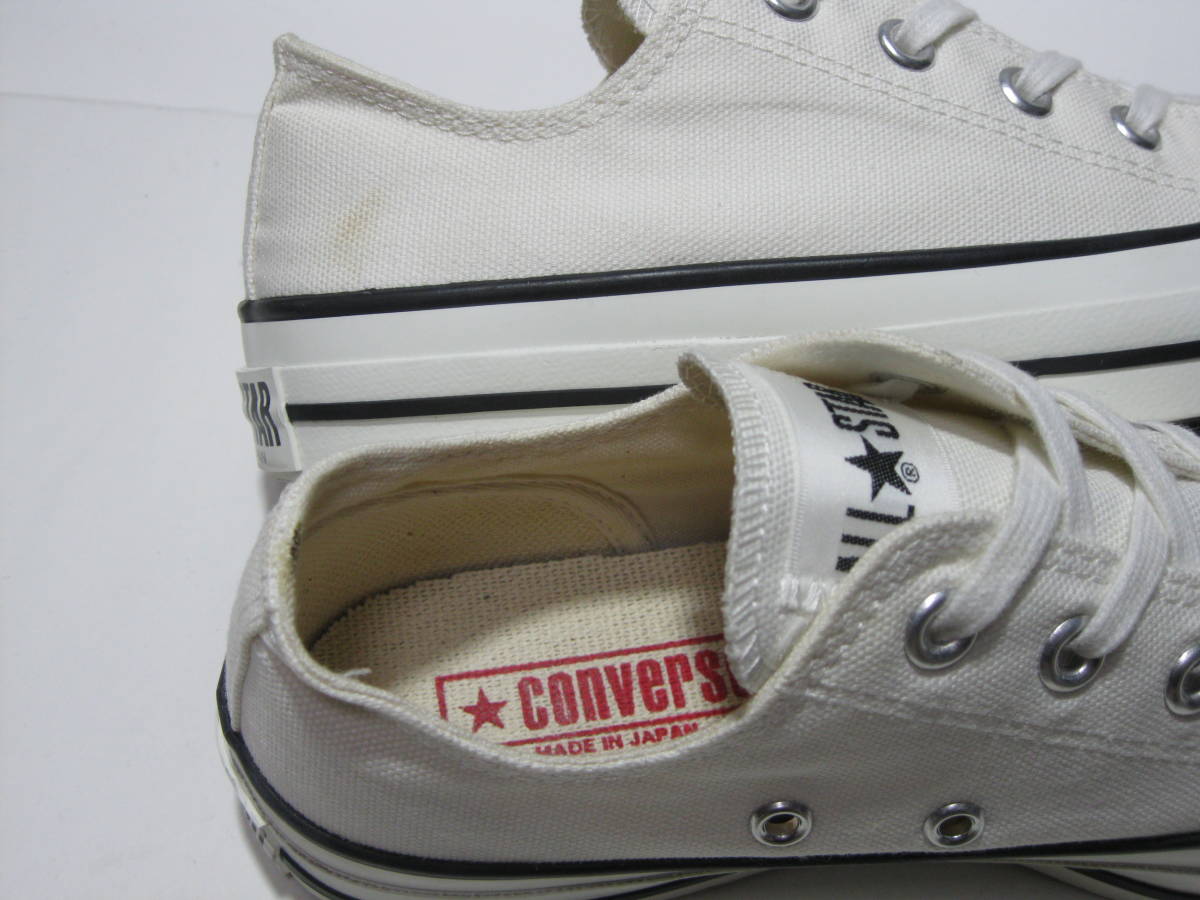 良好!! コンバース CANVAS AS J OX WHITE 日本製 オールスター 白 23cm us 4.0 MADE IN JAPAN_画像10