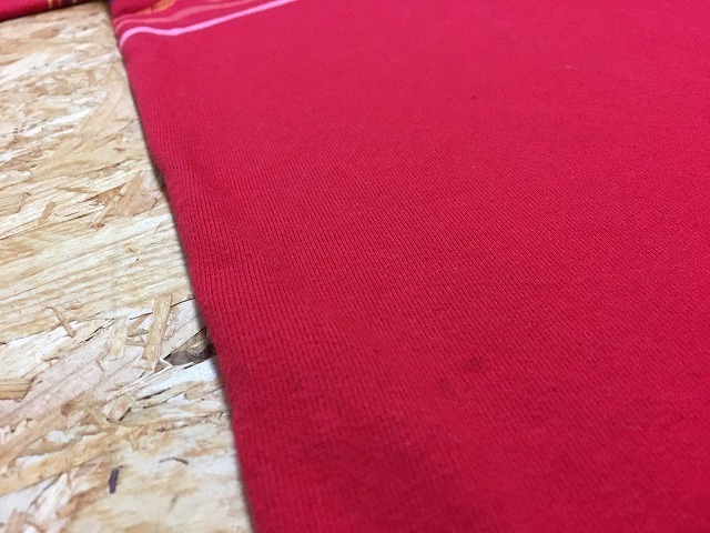 the surf board factory サーフボードファクトリー Mサイズ メンズ スウェットシャツ 両面プリント 裏毛 半袖 カットソー 綿100% 赤 レッド_画像2