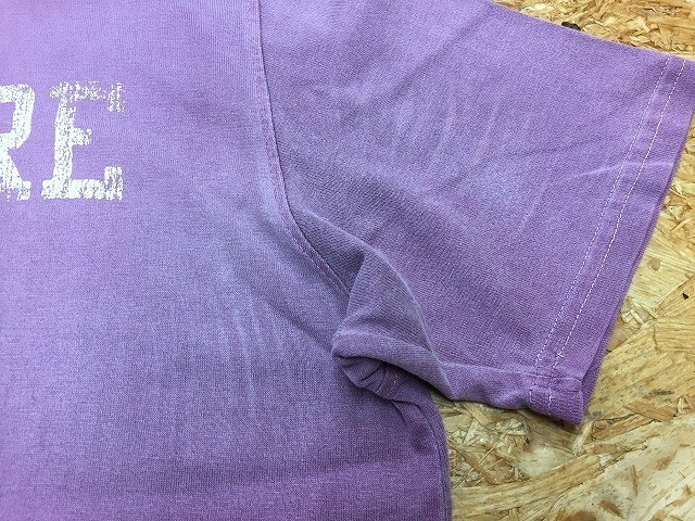GLOBAL WORK グローバルワーク Lサイズ メンズ ポロシャツ Tシャツ生地 カレッジプリント 半袖 カットソー 綿100% パープル 紫_画像4