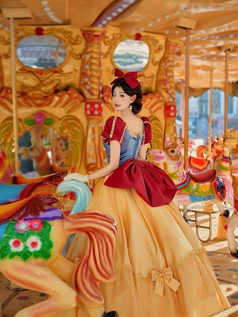 即納 ディズニー 白雪姫 ドレス コスプレ衣装 Dハロ コスプレ 即納 ディズニー 白雪姫 ドレス コスプレ衣装 Dハロ コスプレ