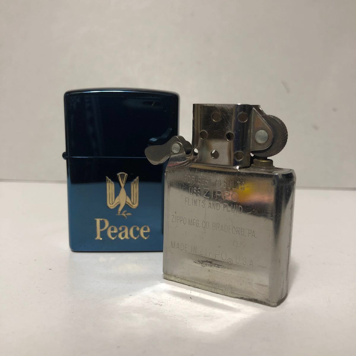 PEACE ピースライターZIPPO USED 送料無料11-①