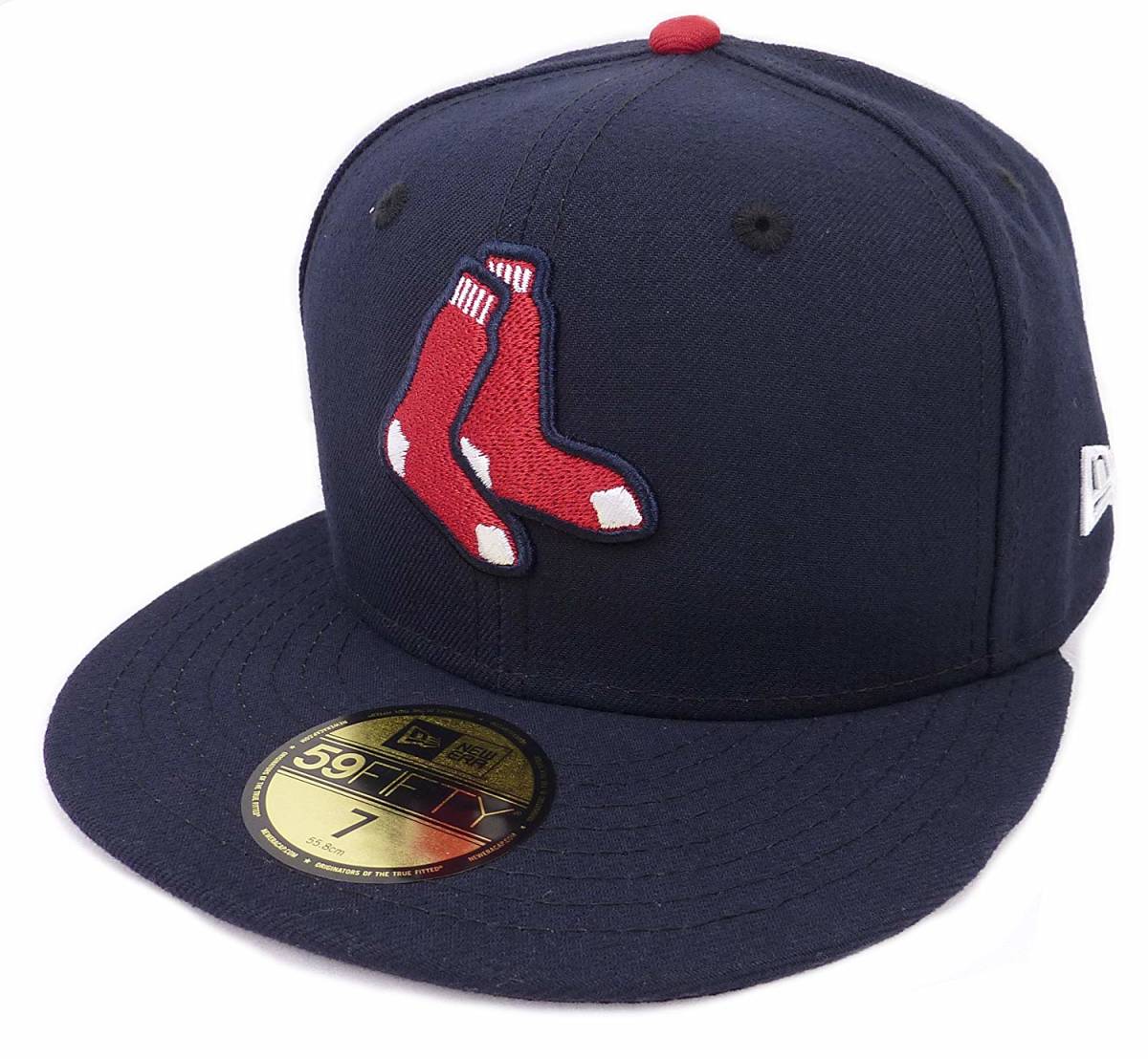 New Era ニューエラ MLB Boston Red Sox ボストン レッドソックス ソックスロゴ ベースボールキャップ (7 1/8 56.8cm)【並行輸入品】_画像1