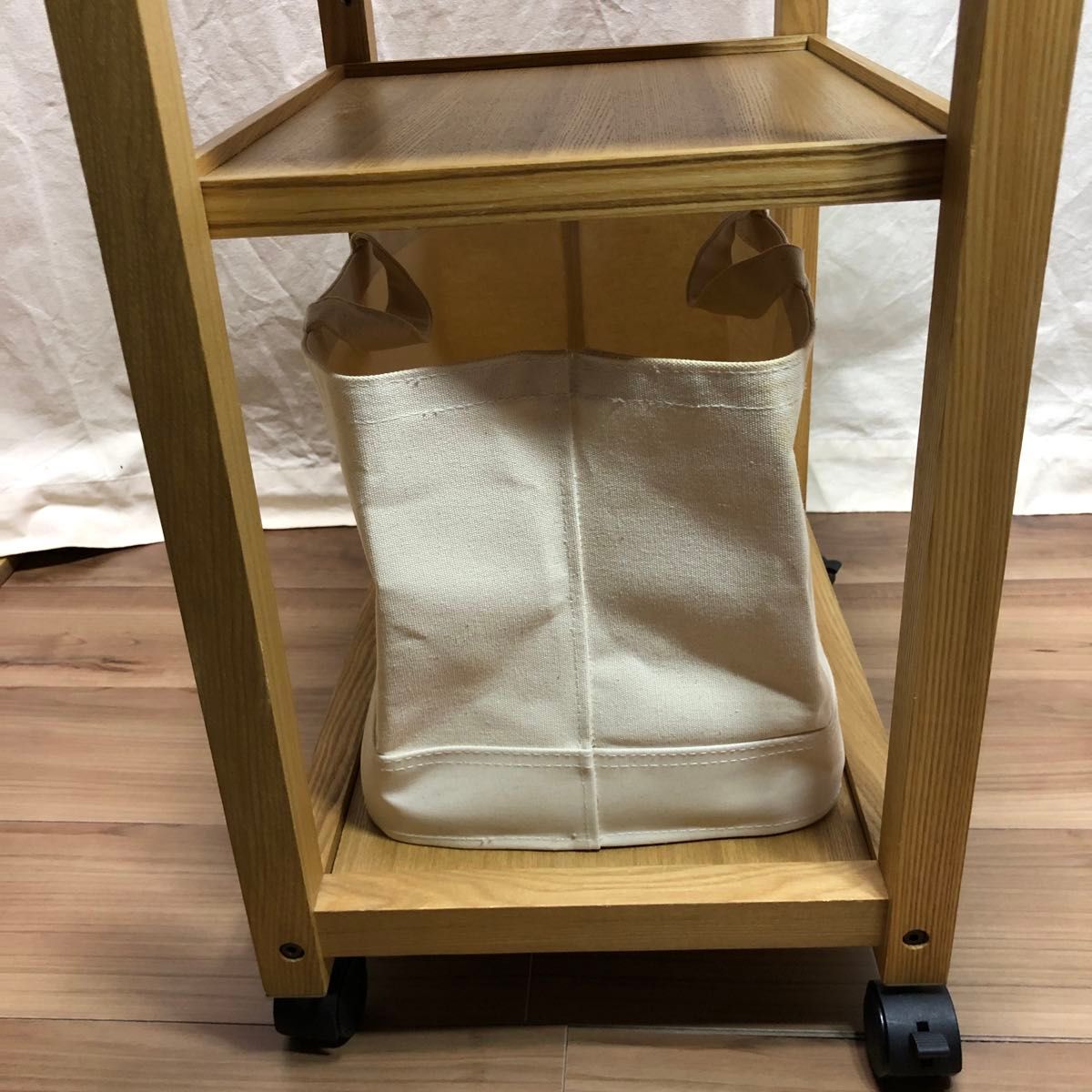 無印良品 木製ワゴン(タモ材) MUJI 無印良品 木製ワゴン タモ材 ナチュラル キッチンワゴン