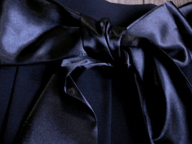 新品15号紺前リボン付き2wayフレアスカート　卒業式入学式_画像2