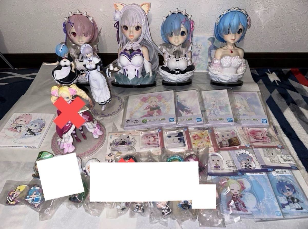 リゼロ 一番くじ まとめ売りセット フィギュア アクスタ キャンバスボード キーホルダー