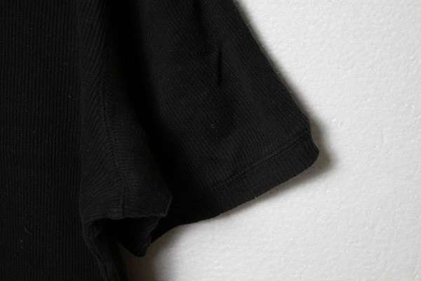 00's ギャップ GAP リブ編み コットン 半袖 Tシャツ 黒 無地 (M) 00年代 オールドギャップ 旧タグ フライスボディー_画像5