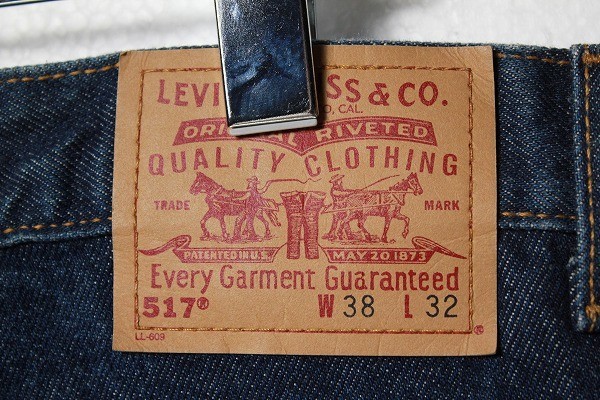 USA made 90\'s Levis Levi's 517 Denim pants dark blue (38x32) America made 90 period red tab99 year made boots cut 