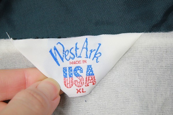 デッドストック 90's 00'sUSA製 WestArk ナイロン コーチジャケット 紺 (XL) ネイビー 90年代 00年代 未使用品_画像7