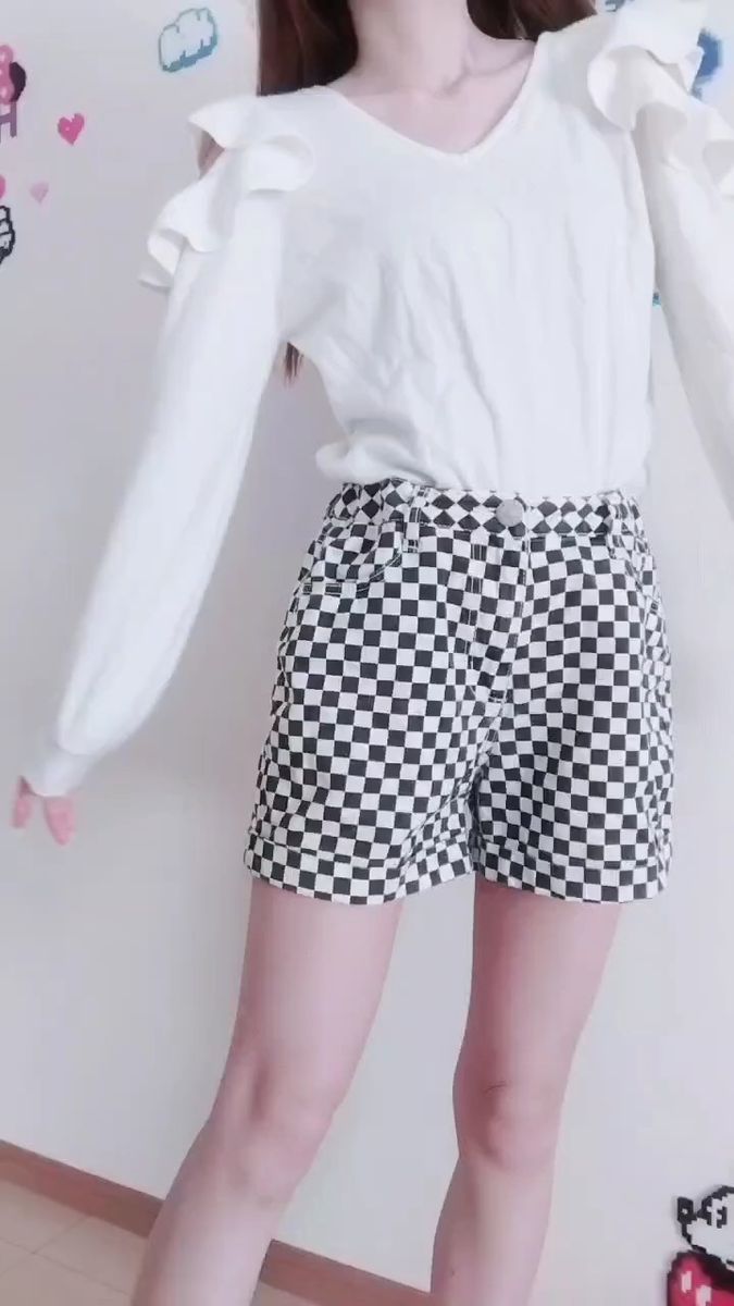 ショートパンツ チェック