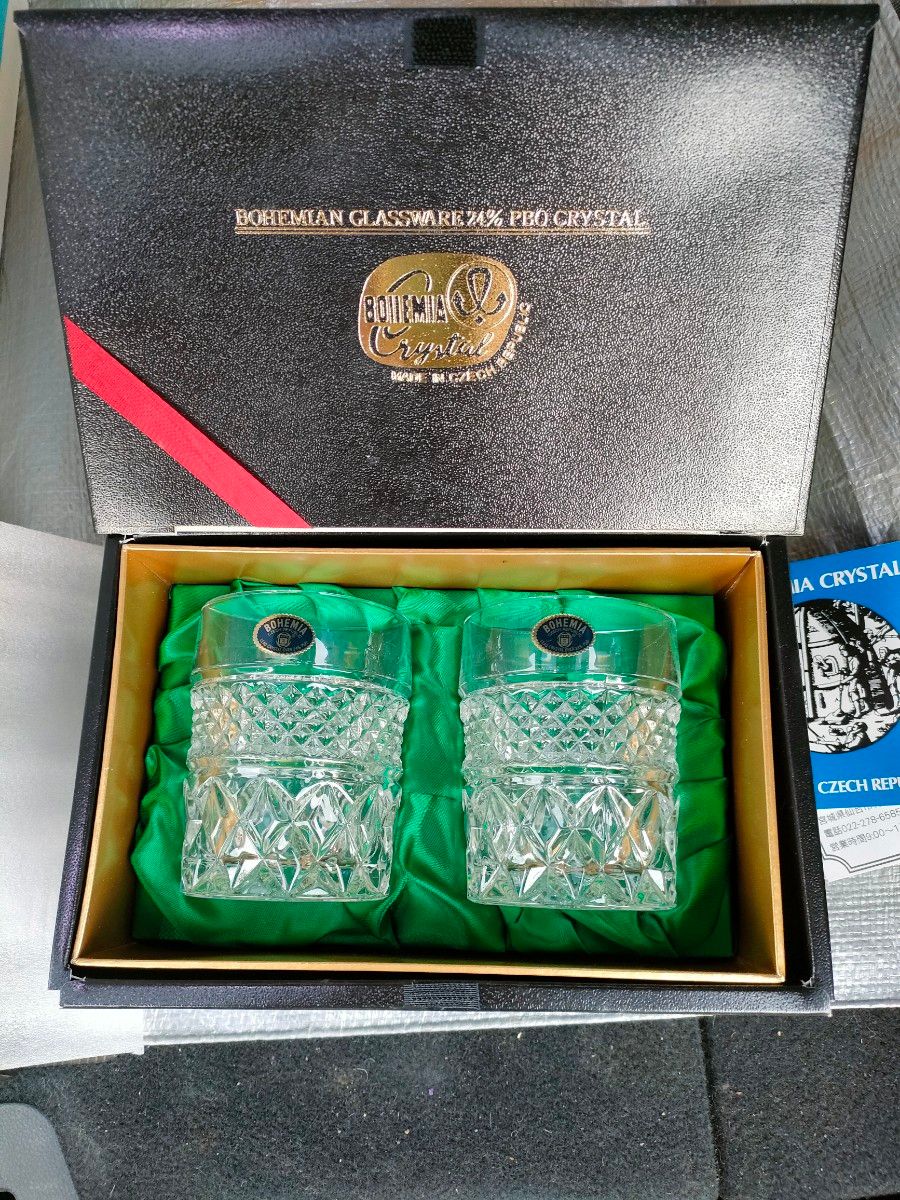 CRYSTAL クリスタル BOHEMIA ペア グラス ロックグラス ボヘミア ボヘミアクリスタル クリスタルガラス タンブラー