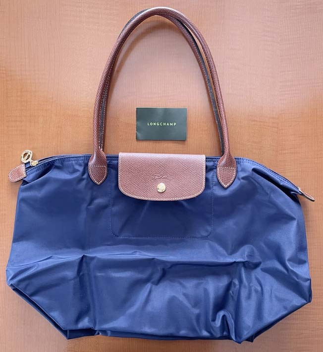 極美品】フランス製 ロンシャン ミャオ トートバッグ ネイビー