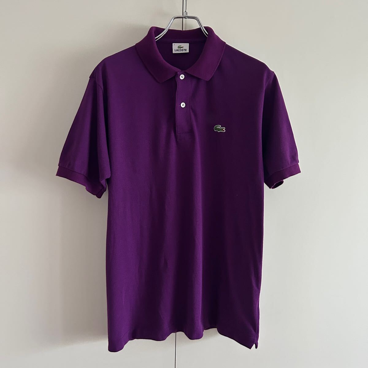 LACOSTE ラコステ 日本製 半袖ポロシャツ 5 鹿の子 パープル LACOSTE ラコステ 日本製 半袖ポロシャツ 5 鹿の子 パープル