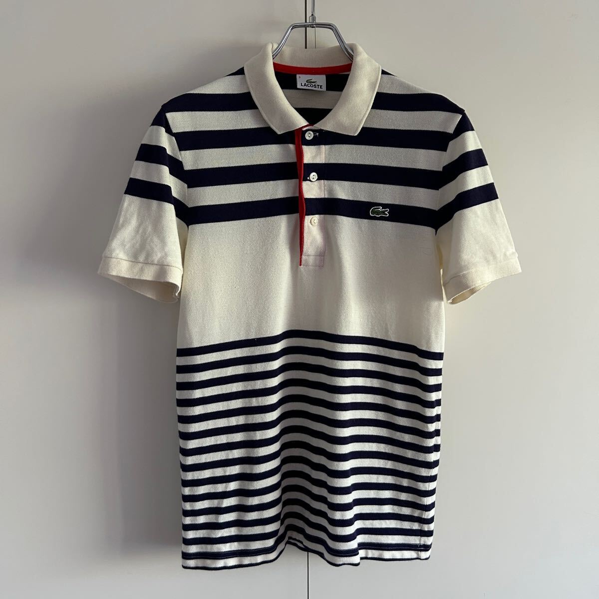 LACOSTE ラコステ 半袖ポロシャツ 3 鹿の子 ボーダー (3)|売買 LACOSTE ラコステ 半袖ポロシャツ 3 鹿の子 ボーダー (3)|売買