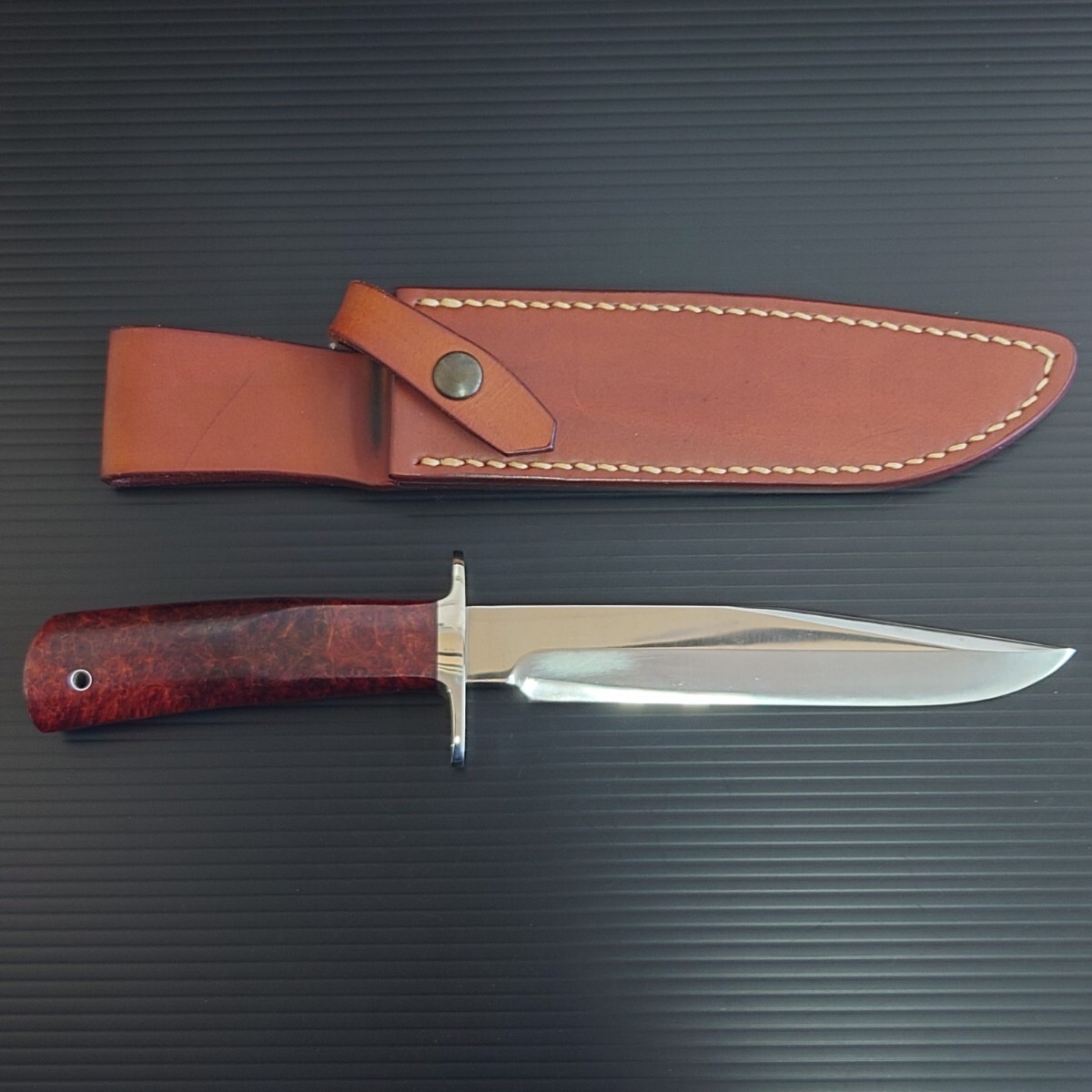 刀匠 加藤清志 玉鋼鍛造 カスタムナイフ 未使用 ダブルヒルト 刀匠 加藤清志 玉鋼鍛造 カスタムナイフ 未使用 ダブルヒルト