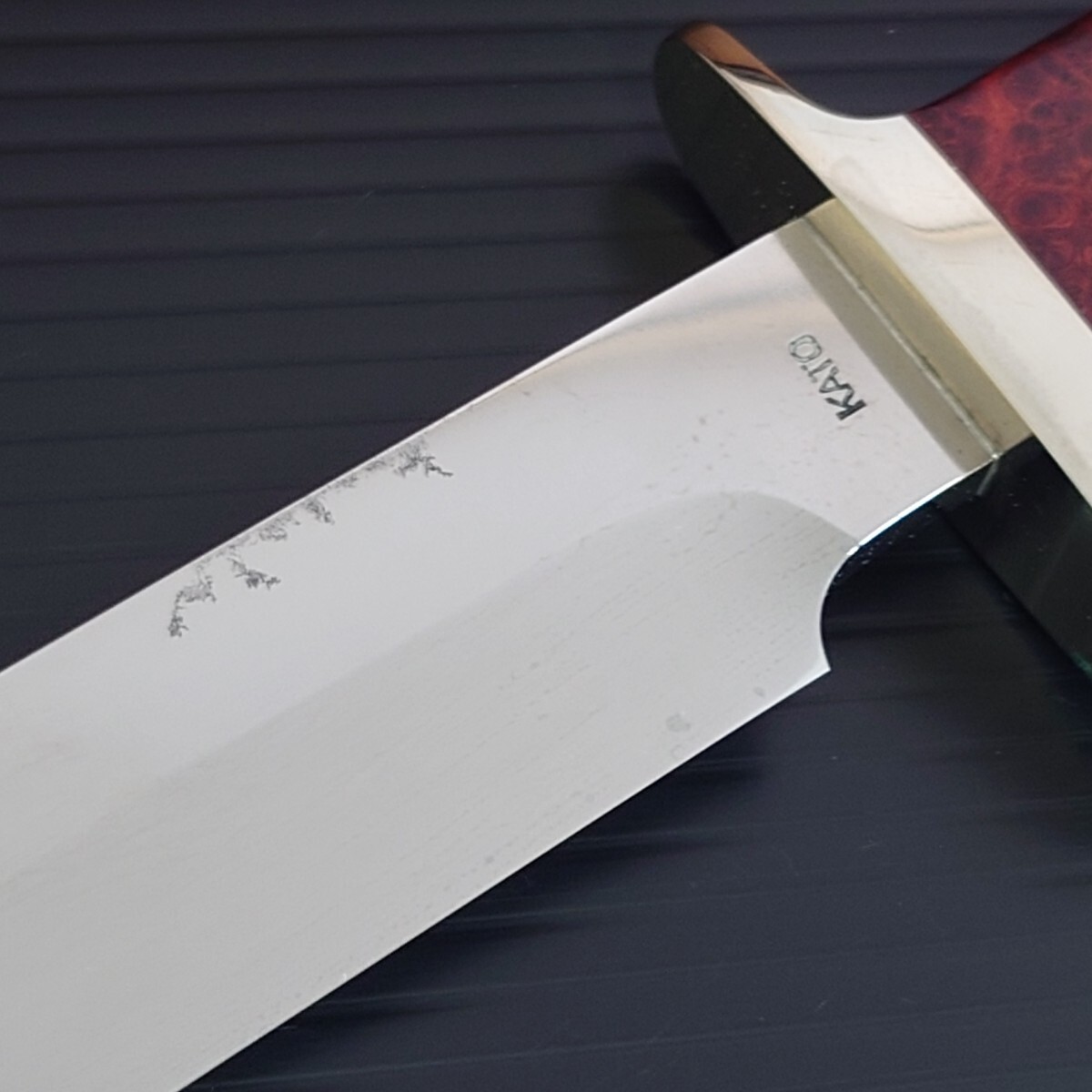刀匠 加藤清志 玉鋼鍛造 カスタムナイフ 未使用 ダブルヒルト 刀匠 加藤清志 玉鋼鍛造 カスタムナイフ 未使用 ダブルヒルト