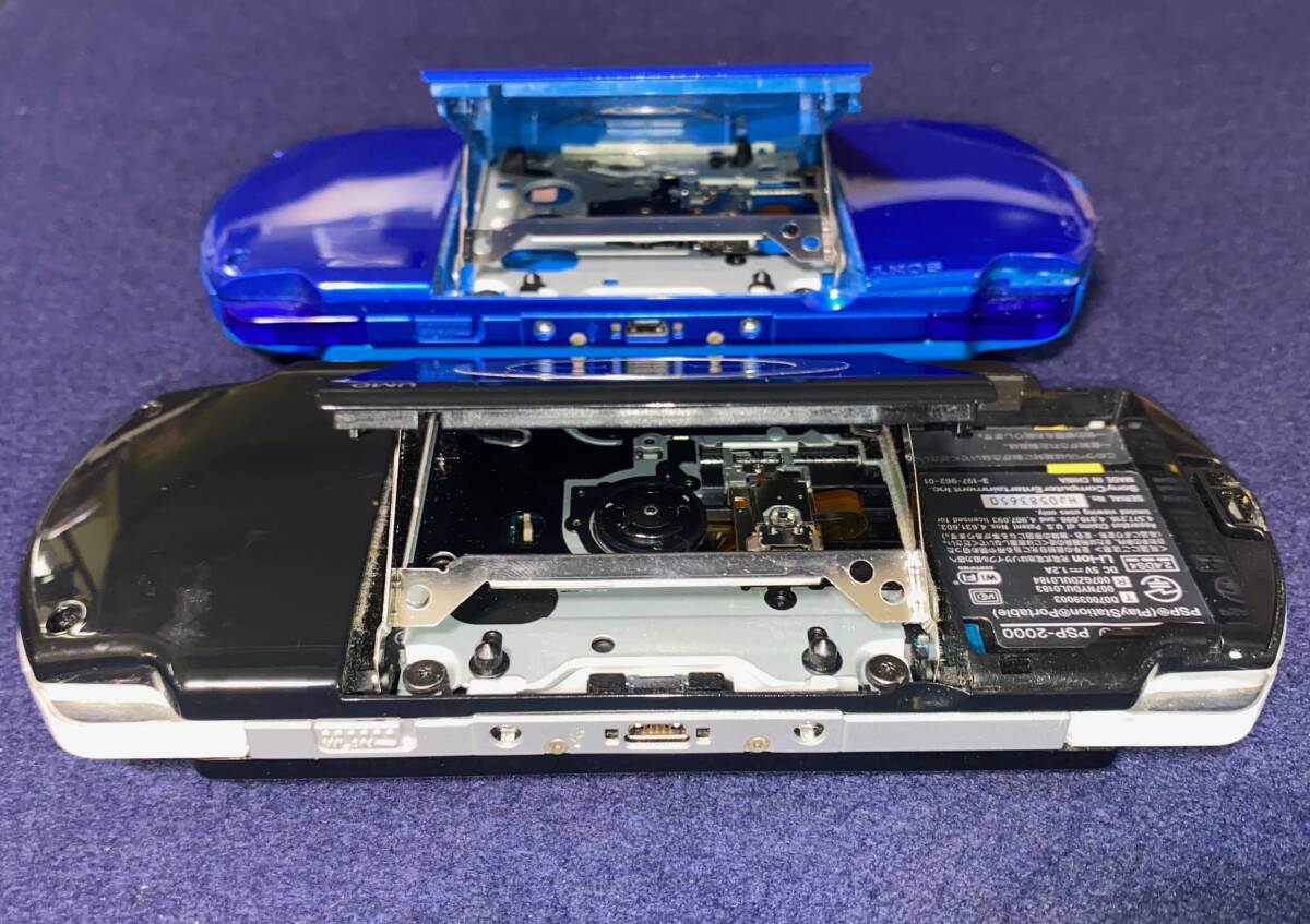 1円〜 SONY ソニー PSP 2台セット PSP-2000 / 3000 動作確認