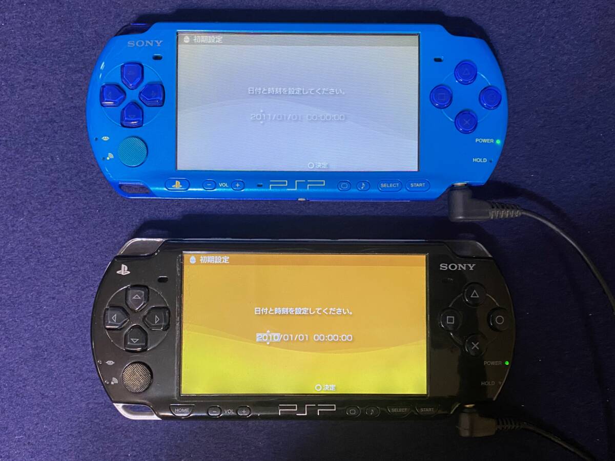 1円〜 SONY ソニー PSP 2台セット PSP-2000 / 3000 動作確認 1円〜 SONY ソニー PSP 2台セット PSP-2000 / 3000 動作確認