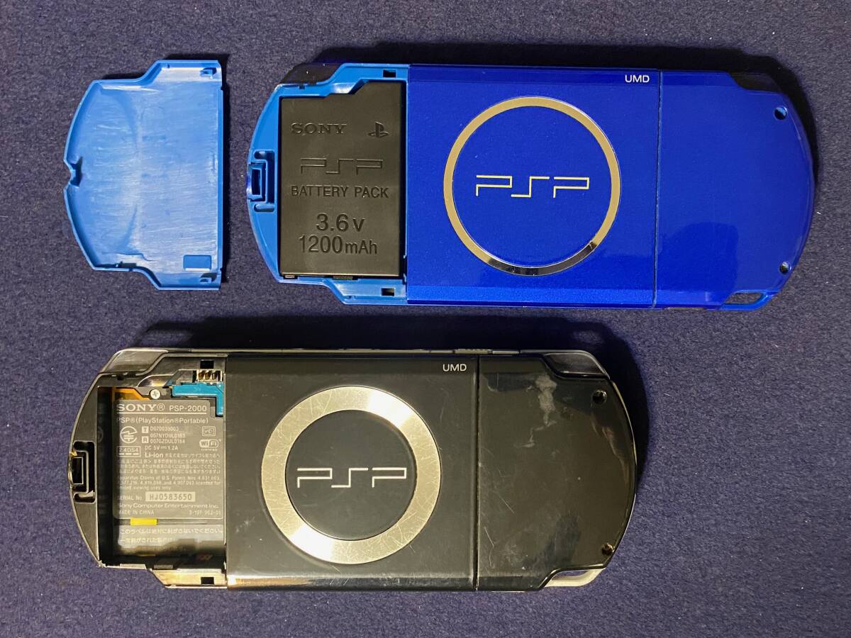 1円〜 SONY ソニー PSP 2台セット PSP-2000 / 3000 動作確認