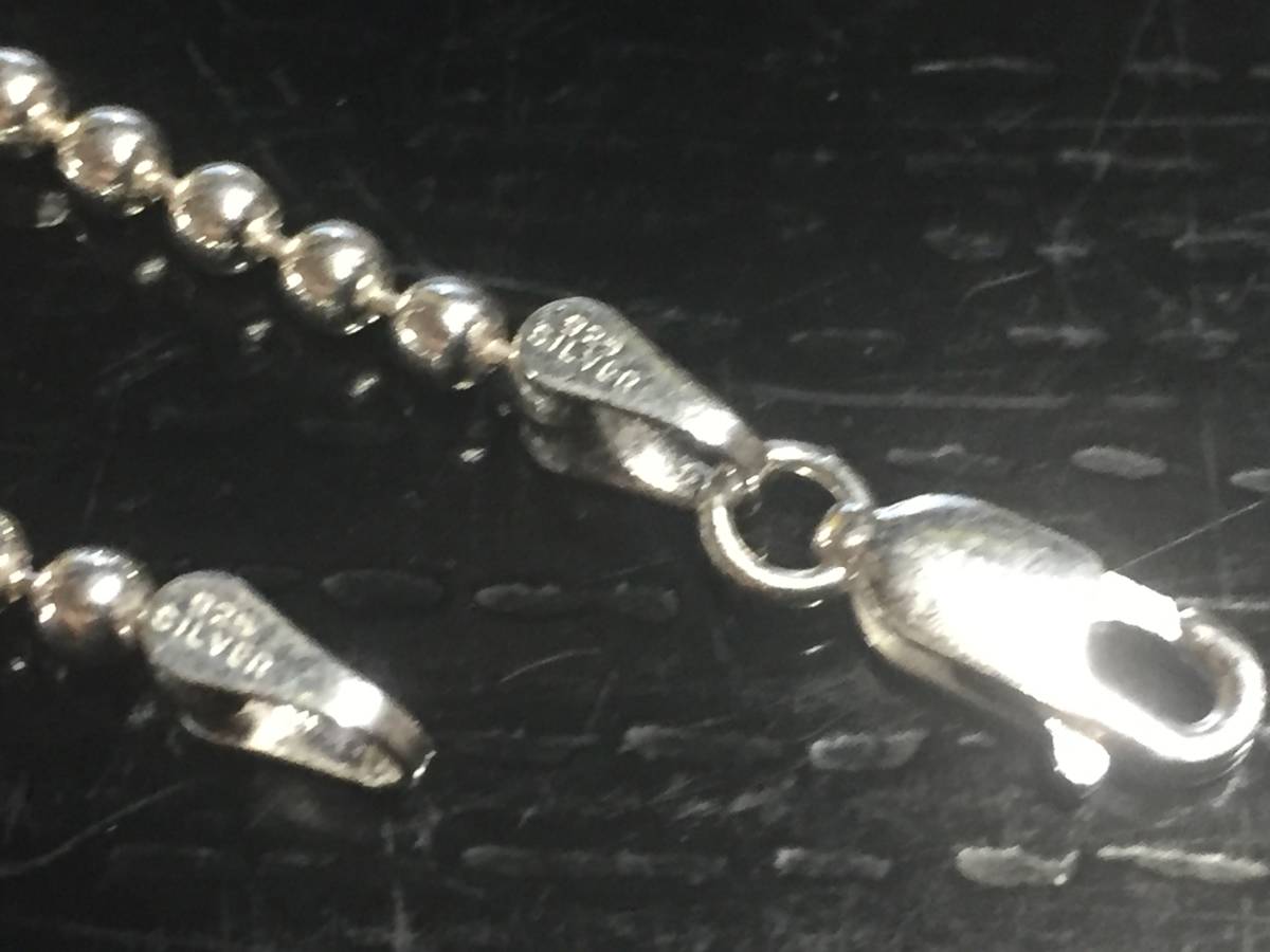 ◎送料無料 2.5㎜玉 ボールチェーン50cm 太め 2.5ミリ幅 シルバー925刻印有 (B25-50)_画像1