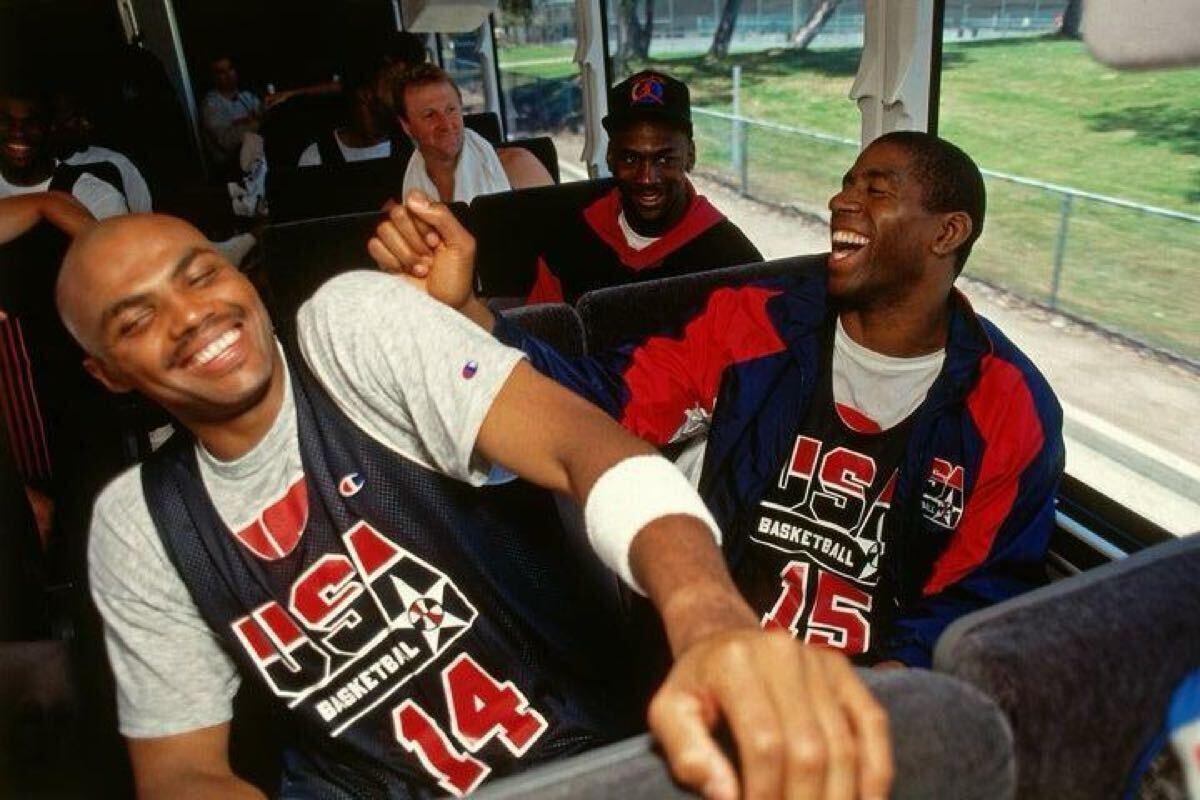 ★未使用品 バスケットボール 初代ドリームチーム USA代表 DREAMTEAM ユニフォーム NBA シャツ バスケ ジャージ バークレー　ジョーダン