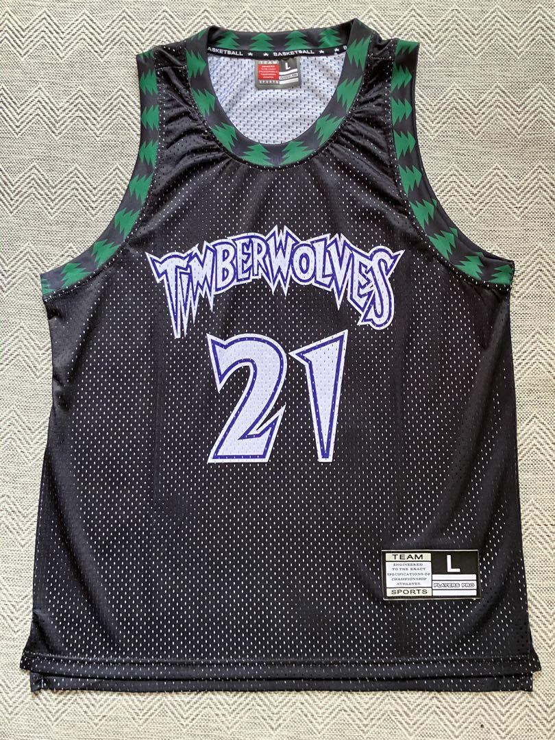 ★未使用品 NBA GARNETT ＃21 ケビン?ガーネット WOLVES ティンバー?ウルブス ユニフォーム シャツ バスケ ジャージ ジョーダン